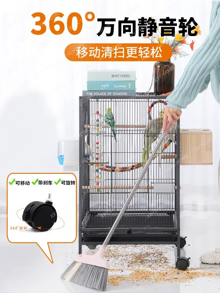 Parrot Cage Household Large Starling Tiger Skin Extra Large Cage Xuanfeng Special Breeding Bird