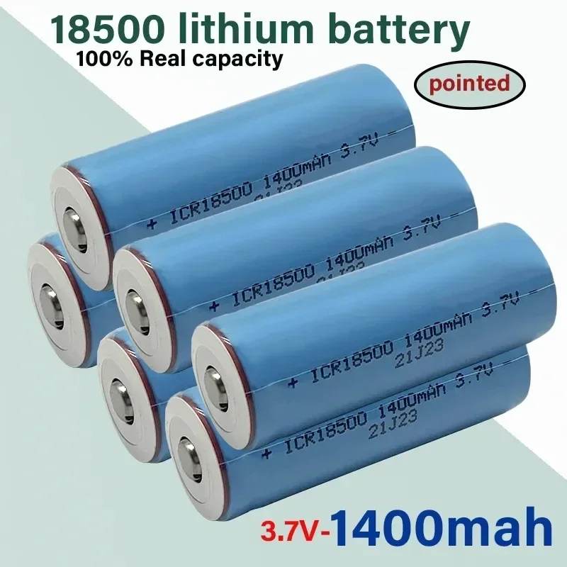 

2023 De nieuwste oplaadbare batterij 18500 3.7V, met tip, gebruikt voor heldere zaklamp, speciale fotobescherming, 1400mAh