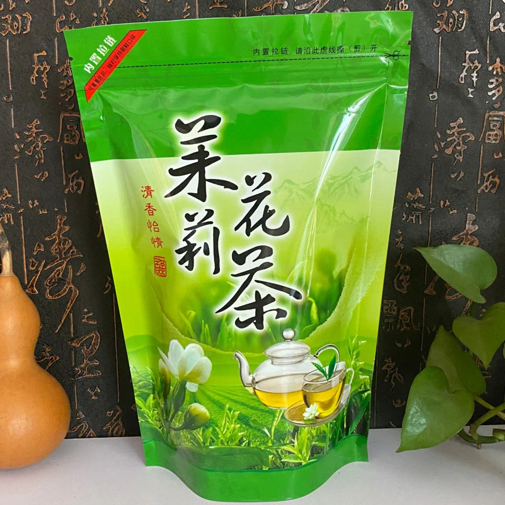 250gJasmineLuoTeaBagZipperBagsAJasmineFlowerSnailTeaSelf