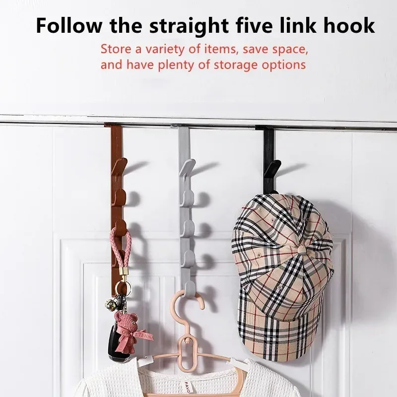 2pcs Door Hanger Hook Stainless Steel Double S-Shaped Storage Hook for Bathroom Kitchen Wall Door Organizer Wall Mounted Hooks