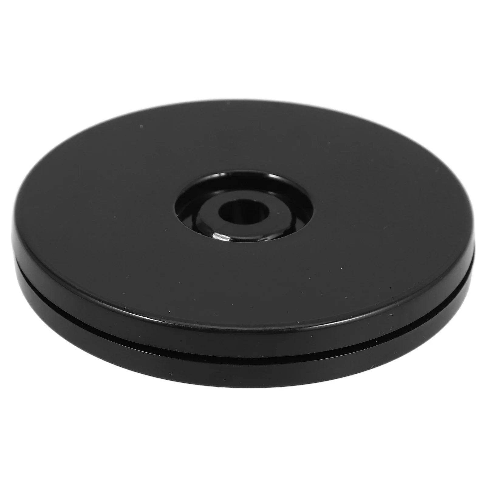 Black Acrylic 360Degree Rotation Table Turnbase Dining Plate Kitchen ganizer Small Turntable Swivel Stand Serving Platter