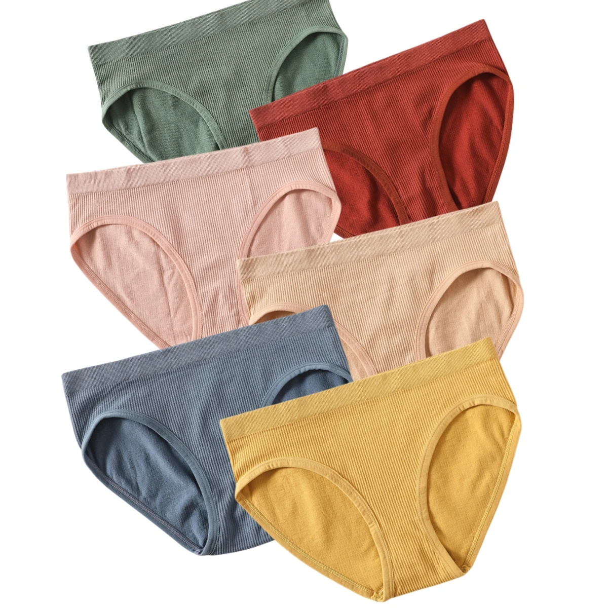 2-Pack Seamless Panties Women Stretch Brief Panty Low Rise