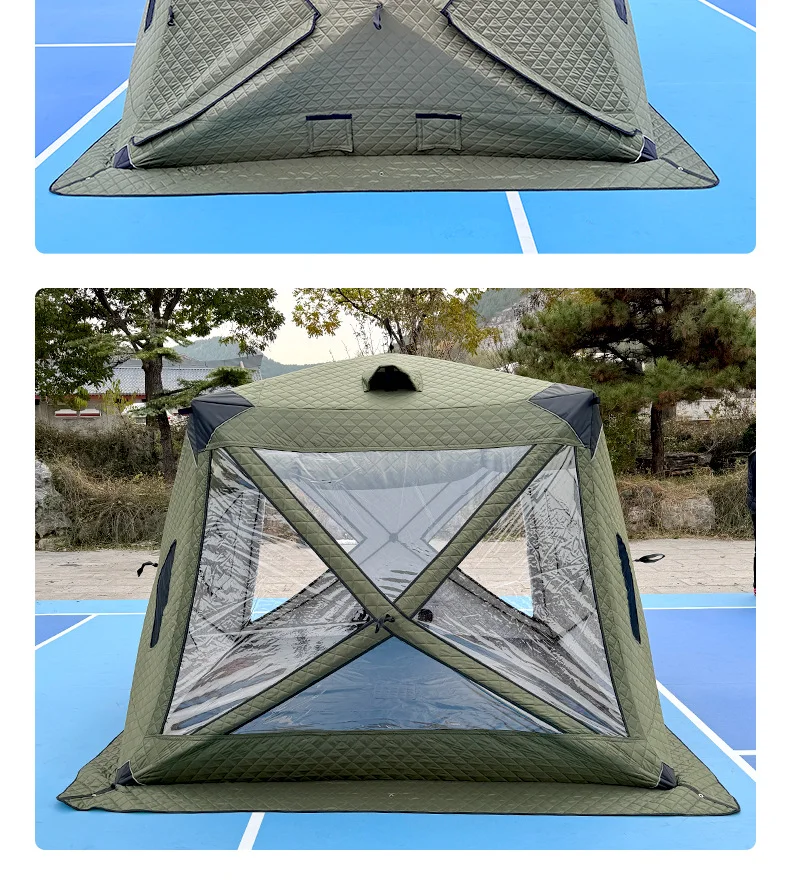 Powerful Ice Fishing Tent With Wood Stove For All Day Warmth
