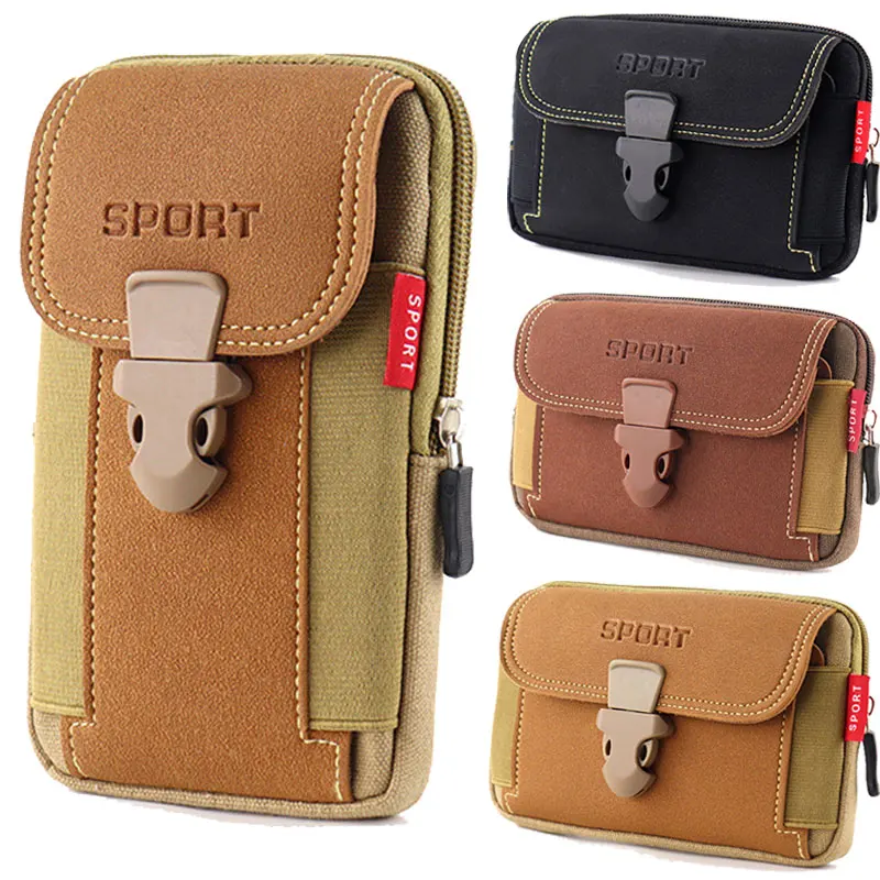 MenMultifunctionWaistBagCasualMobilePhonePursePocketOutdoor