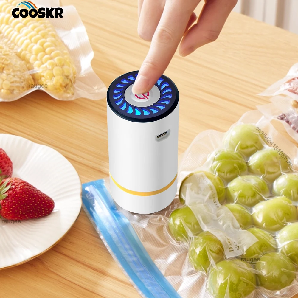Mini Electric Air Pump USB Rechargeable Automatic Vacuum Compression Machine for Food Fresh-Keeping Storage Bags Vacuum Pump 1