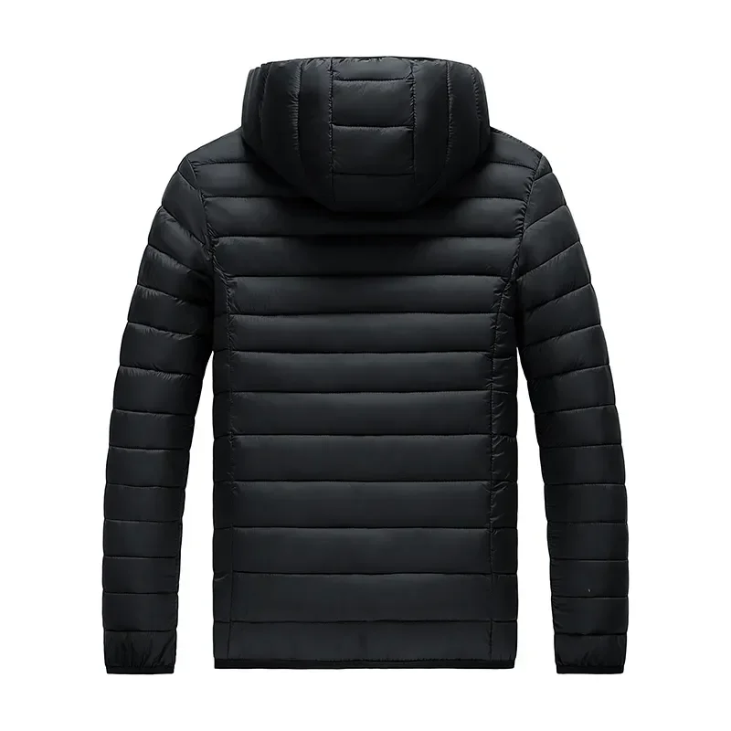 8XL Men New Autumn Winter Warm Waterproof Parkas Jacket Coat Mens Hooded Casual Outwear Detachable Hat Outfits Parkas Coat Male