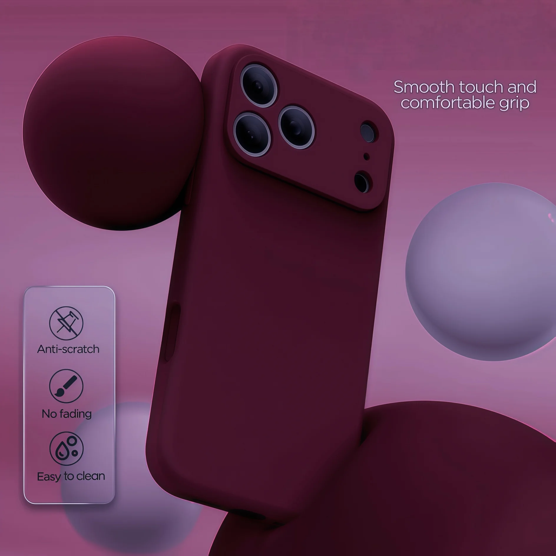 Noble Fashion Shockproof Liquid Silicone Phone Case - Solid Color Protective Cover