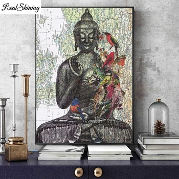 3d 다이아몬드 자수 세계지도 부처님 대형 diy 다이아몬드 페인팅 판매, 모조 다이아몬드 그림, 종교 동상 모자이크 세트 T1301