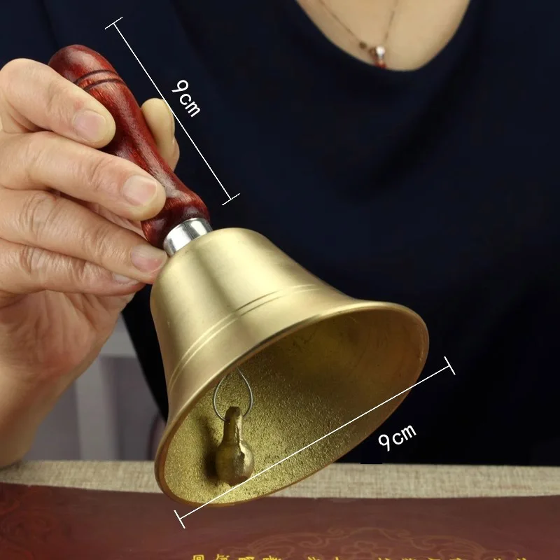 Brass Rattle Caliber 6~9 CM Hand Bell Furniture for Display Meditation Montessori Musical Instrument Music Toys Child Diatonic