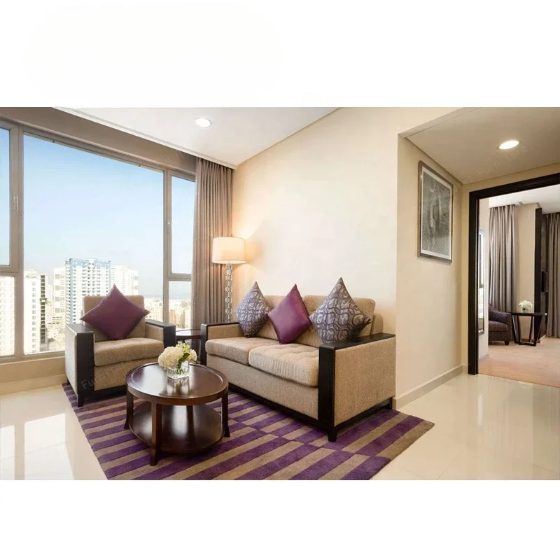 Luxury Made 5 Star Modern Hotel Room Wooden Suite Furniture Bedroom Set