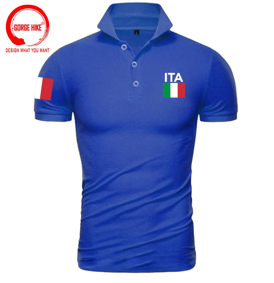 

Italy Italia Italian Polo Shirts Men Short Sleeve Fashion Brand Printed for Country 2023 Cotton Nation Team Flag ITA Tops Tshirt
