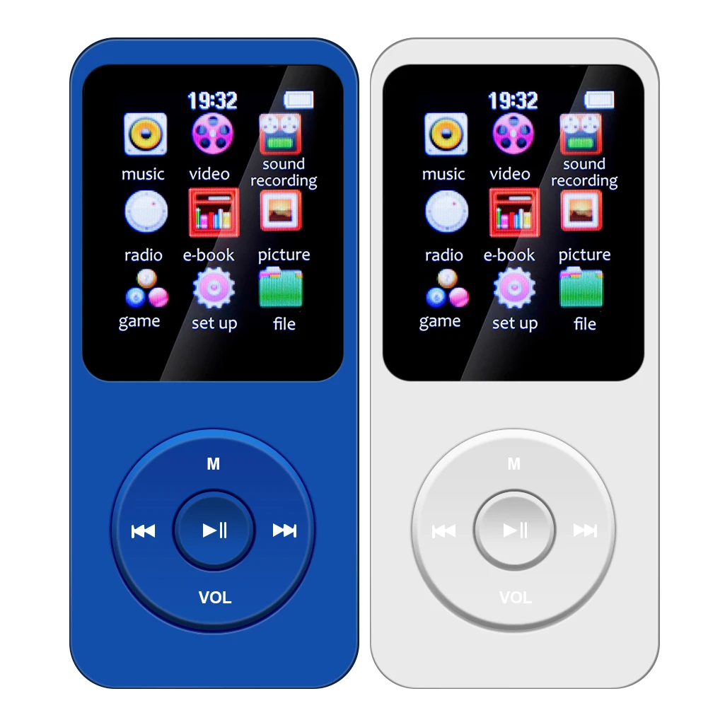 Reproductor MP3 Bluetooth Pantalla a color de 1,8 pulgadas Altavoz  incorporado Lector de libros elec Ticfox