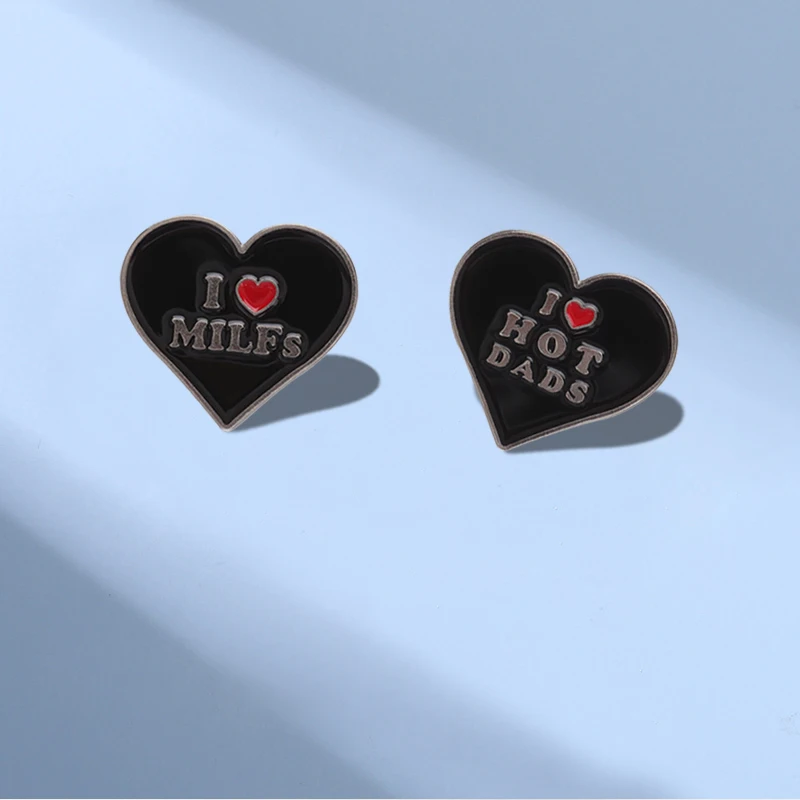 Parche Con Texto En Inglés "I Love Hot Moms" Con Insignia De Milf Bordada Para Planchar