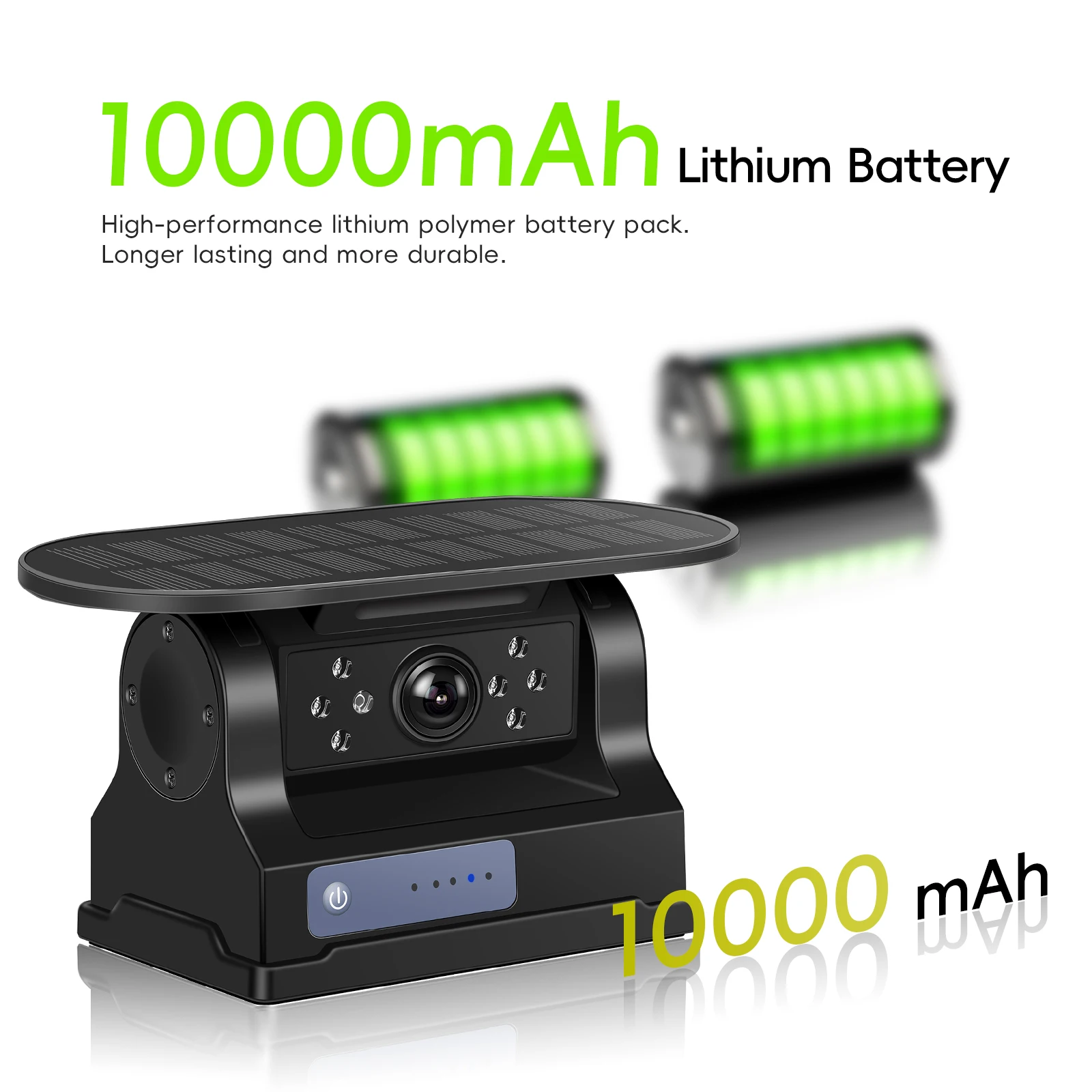Solar charging panel absorbing direct sunlight