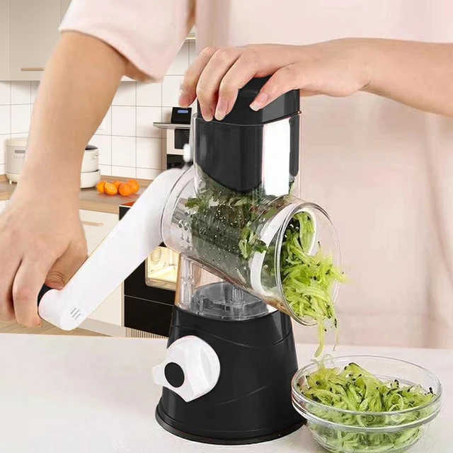 3 In 1 Rotary Vegetable Slicer With Handle Cheese Grater Kitchen Mandoline  Grater with 2 Drum Kitchen Home Gadgets - AliExpress