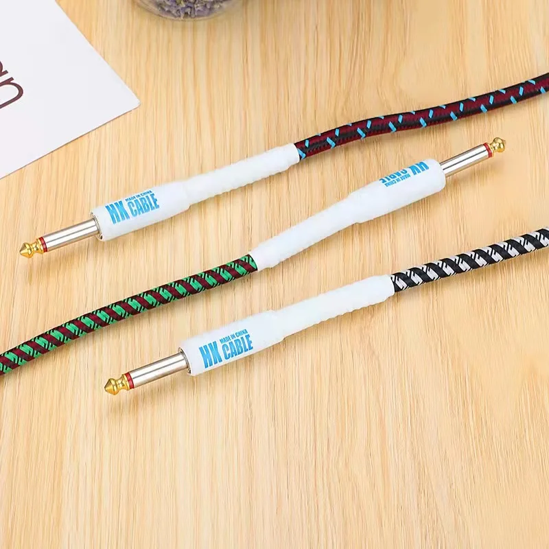 일렉트릭 기타 케이블 와이어 코드 소음 차폐베이스 케이블 없음 기타 앰프 액세서리 용 순수 구리 오디오 케이블 3/5/10m