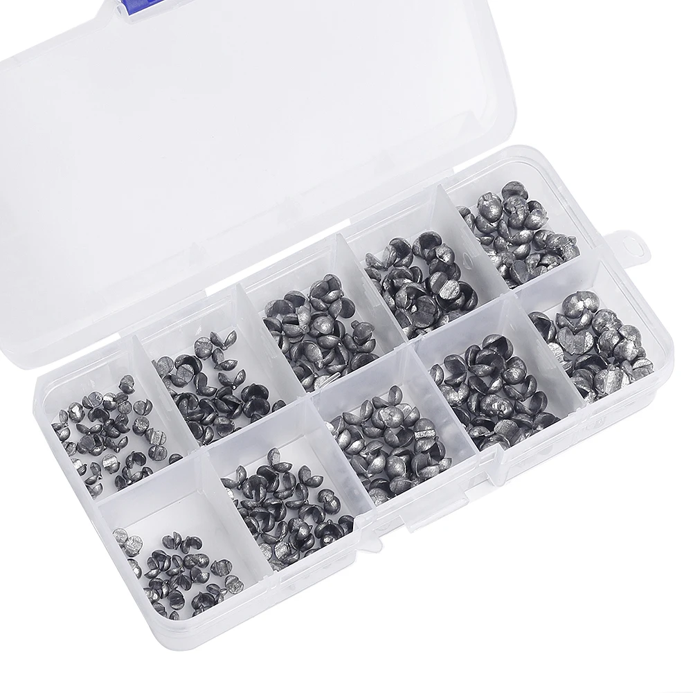 

250 шт./кор. рыболовный зажим с открытыми грузилами, смешанный свинцовый грузил, набор грузиков, свинцовая приманка с разрезом, аксессуар для приманки