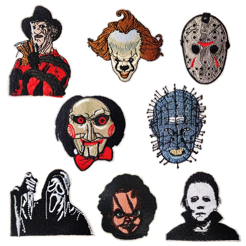 Patch Di Urlo Personalizzata Patch Di Serie Creativa Di Cartoni Animati Di Anime Adesivi Di Ricamo Di Pagliaccio Divertenti Trasferimenti Di Ferro Per