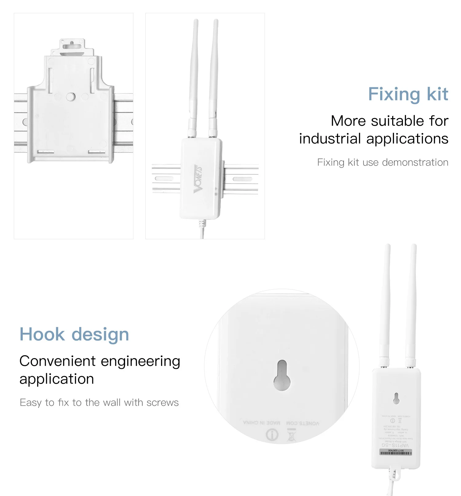 Mini High-Power WiFi Repeater Vonets VAP11S-5G 300Mbps RJ45 Bridge Wireless Bridge Adapter Retail Box 500Meters