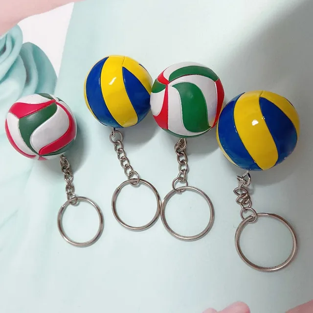1pcs PVC Volleyball Keychain Anime Style Mini 3D Ball Key Ring Bag Charm Accessories Gift 1pcs PVC Volleyball Keychain Anime Style Mini 3D Ball Key Ring Bag Charm Accessories Gift