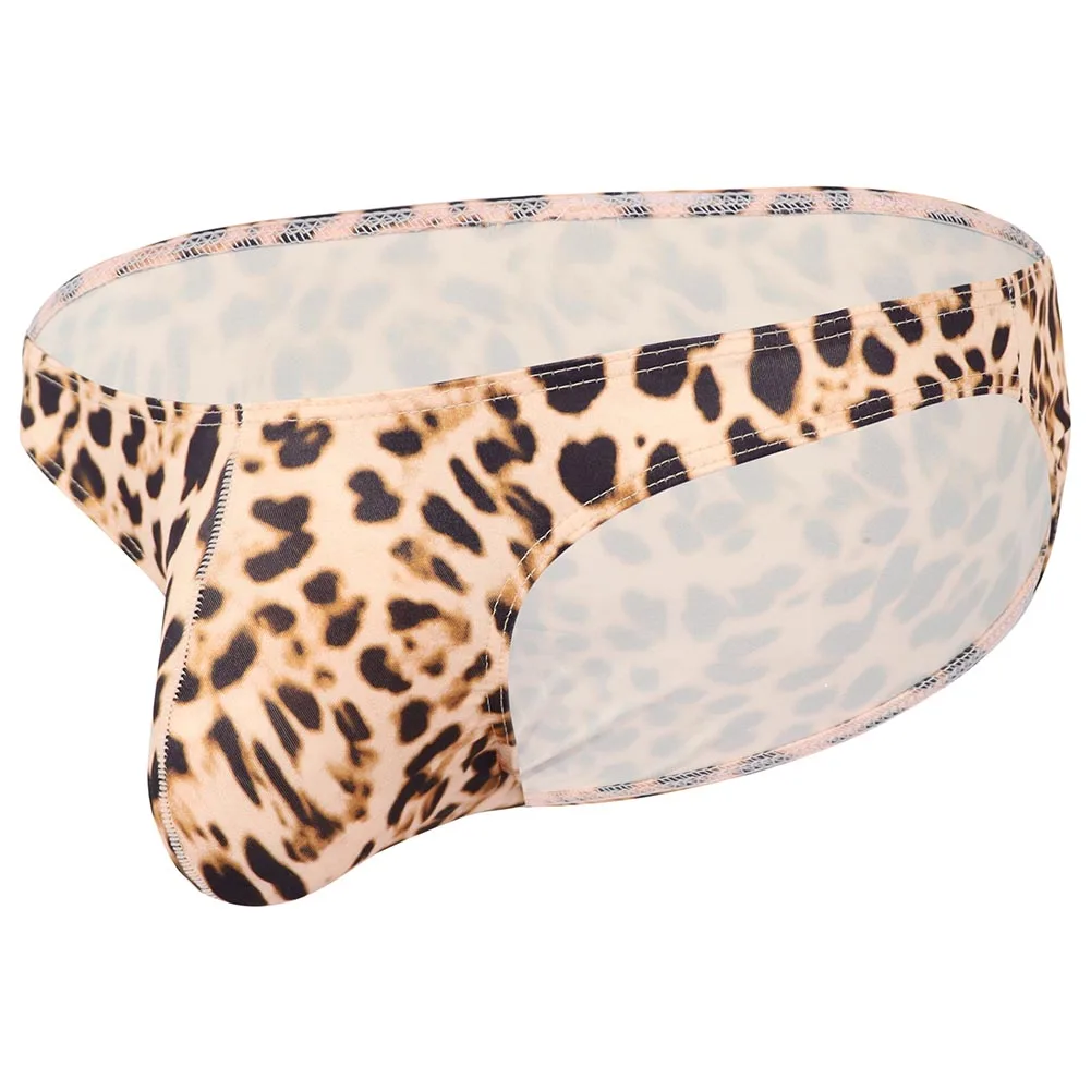 

Men Sexy Briefs Printed Low Waist Panties Big Pouch U Convex Underwear Hip Lift Hight Cut Lingerie Casual Swim Short Underpants