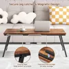 Folding Coffee Table, Leg Latches Portable Sturdy Floor Table Desk for Sitting on The Floor, Café Tables 5