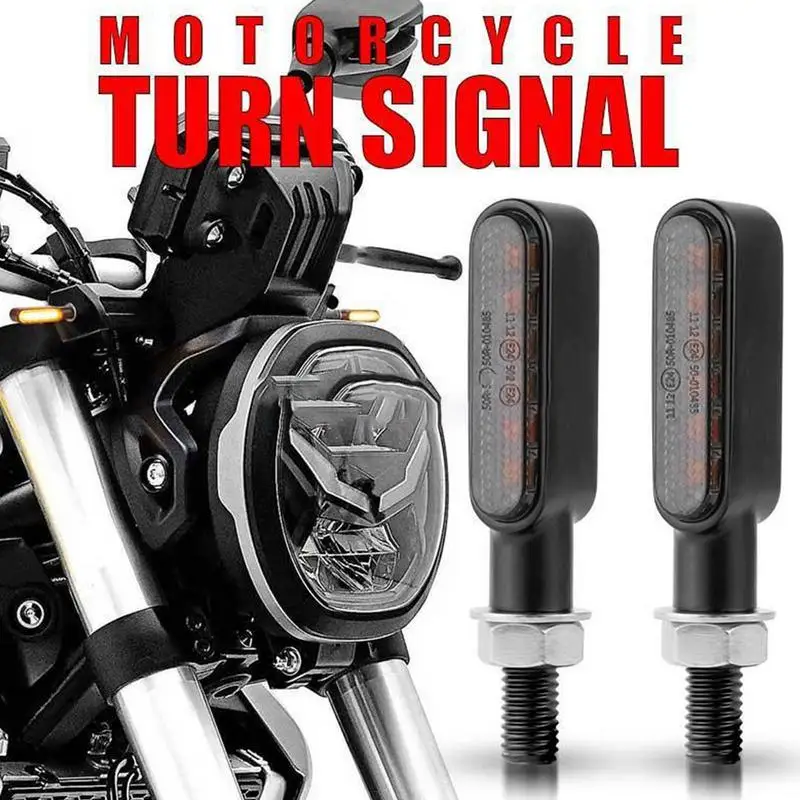 

1200LM Universal LED Motorcycle Turn Signal Light 12V Waterproof Amber Flasher Indicator Blinker Rear Lights Lamp Accessories