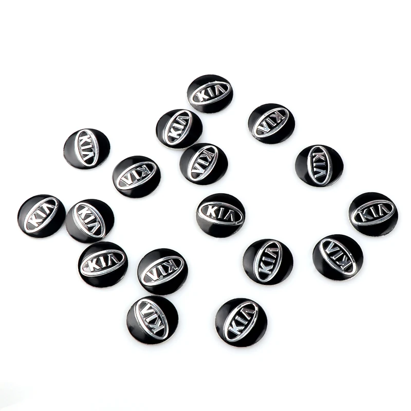 2/5/10 stücke 14mm Auto Schlüssel Emblem Aufkleber Logo Auto Schlüsselbund Emblem Dekoration Aufkleber Für KIA Sportage Picanto Rio Ceed Cerato Soul – Detail 13