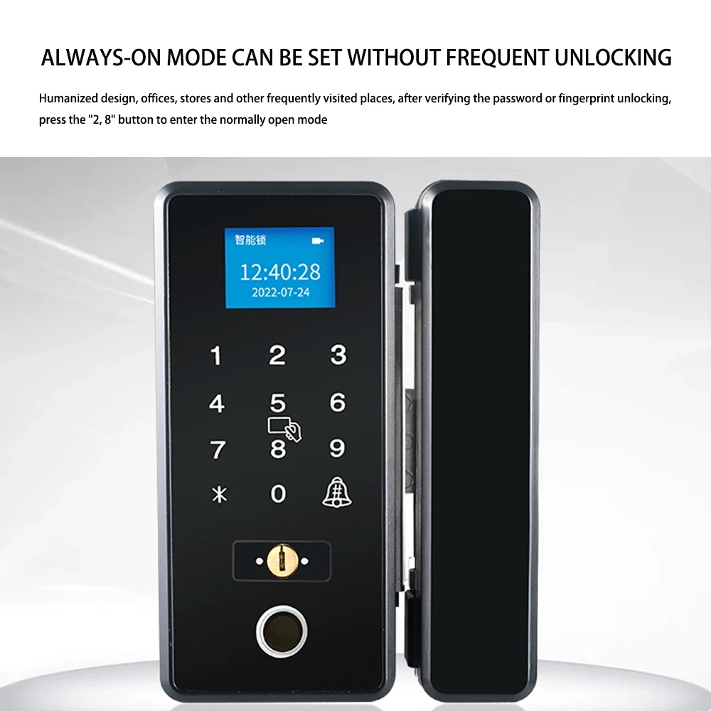 Fingerprint Waterproof Outdoor Garden Lock Remote Control TTLock App Code Keyless Smart Door Lock Electric Rim and Gateway