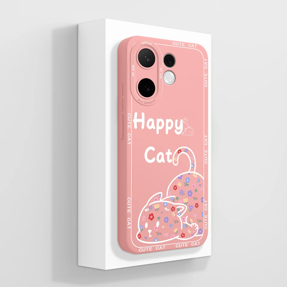 Artistic Style Full Coverage Anti-Drop Liquid Silicone Cute Phone Case