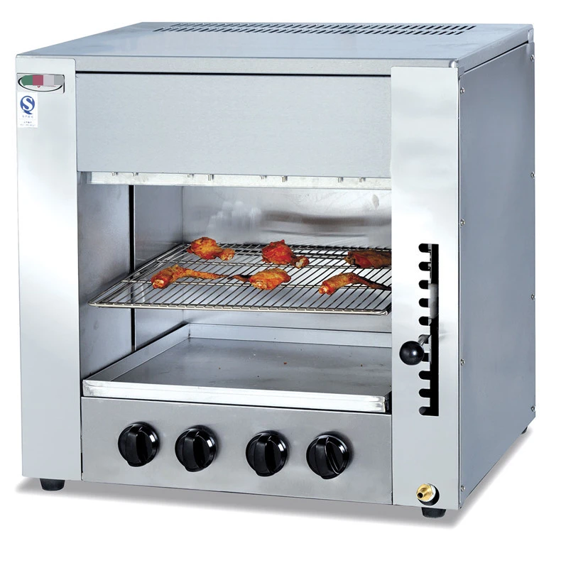 Infrared Gas Grill GT 14 Commercial Seafood Barbecue Four Burner Surface Fire Roaster Outdoor Cooking Equipment