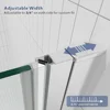34 in.W X 72 in.H Shower Doors, SGCC Tempered Clear Glass, Reversible Installation, Chrome Finish, Hinged Pivot Shower Doors 3