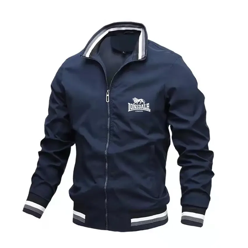 thumbnail image 1 of Chaqueta de aviador con cuello alto y logotipo de LONSDALE 2023, chaqueta de béisbol informal y ajustada para hombre, última moda de primavera, chaqueta de alta calidad, 1 of 4