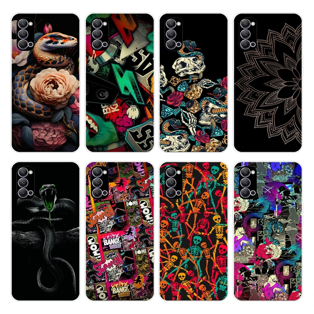 Per Oppo Reno4 Pro Case Reno 4 Custodia Morbida In Silicone Verniciato Carino Per Oppo Reno4 5G Reno 4 Pro 5G Cph2089 Custodie Per Telefoni Fundas Coq