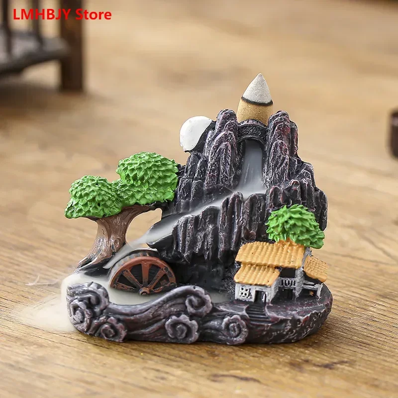 

Backflow Incense Burner Home Decoration High Mountain Flowing Water Backflow Incense Burner Decoration Indoor Incense Burner