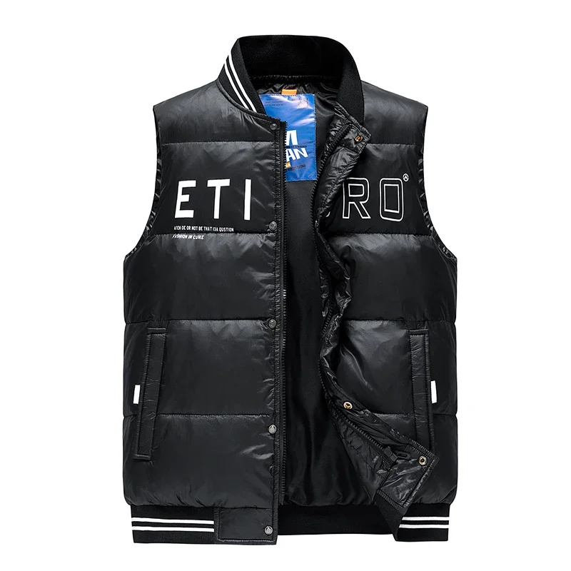 Outdoor Warm Stand Collar Causal Sleeveless Men Jacket Winter Padded Waistcoat Male Clothe Duck Down New Fashion Thick Vest Coat