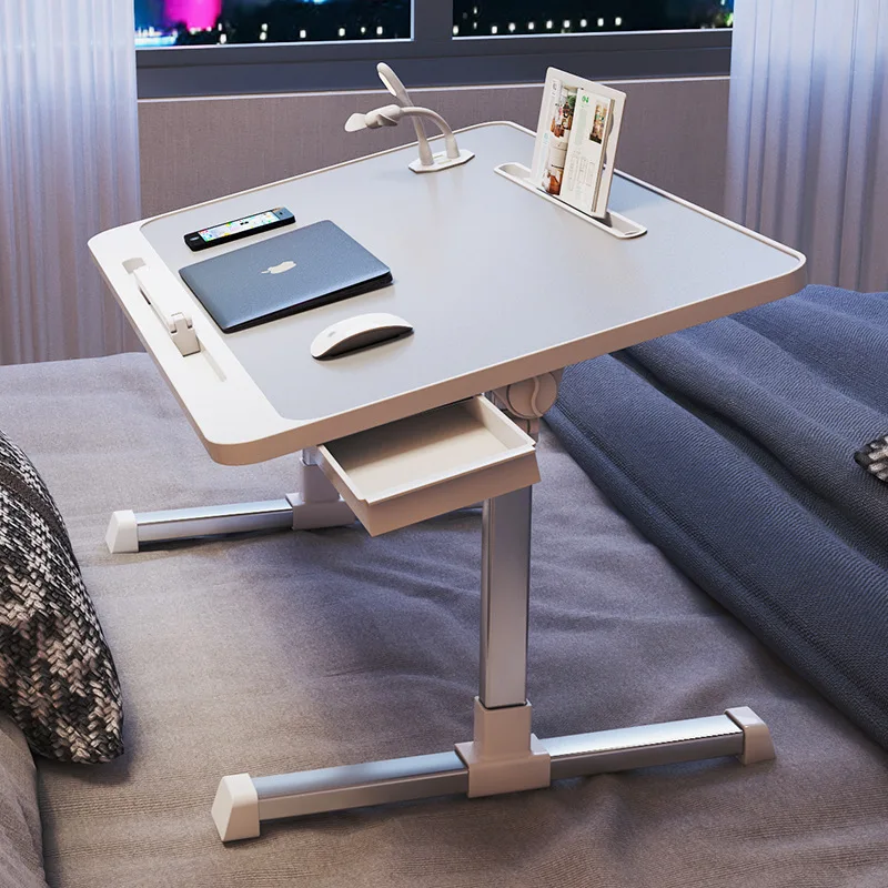 Petite table de lit pliante réglable, bureau d'étude à domicile, table d'ordinateur  portable minimaliste, chambre à coucher, dortoir, bureau d'étudiant