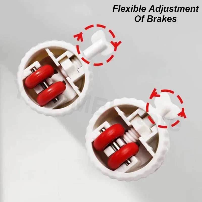 360&deg; Rotating Furniture Silent Pulley brakes Self-Adhesive universal Stainless Steel Swivel Wheels Household Accessories for furniture casters