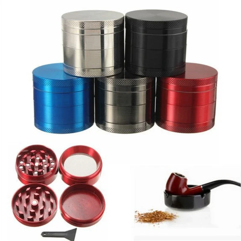 Herb Grinder Tobacco Grinder Tobacco Smoking Accessories Smoking Accessories 40mm Zinc Alloy Smoke Grinder 4 Layer Tobacco Grinder Herb Kitchen Accessories Mini Cute Cigar Processing Shredder