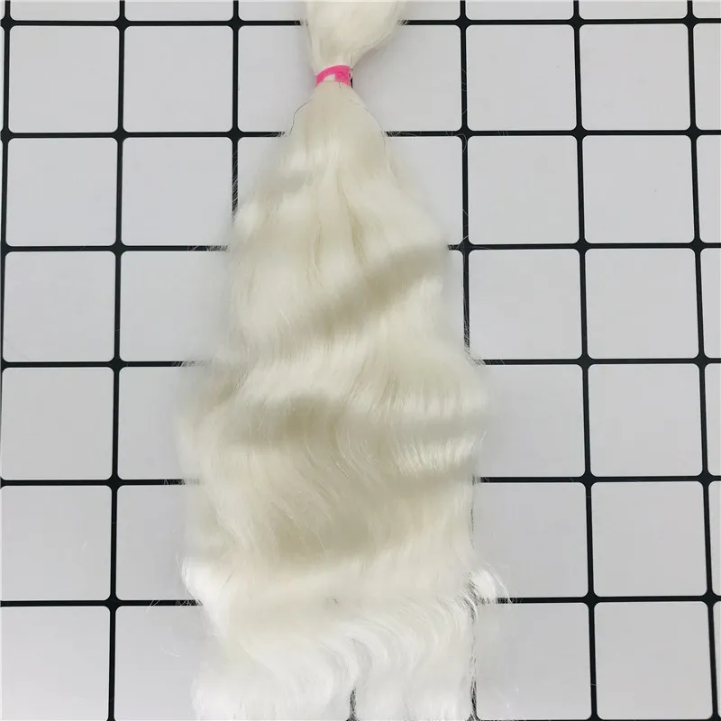 Hochwertige Reborn-Puppe aus reinem Mohair, natürliches Schwarz/Weiß, 11 Farben, handgewurzeltes Puppen-Mohair für selbstgemachte Reborn-Puppe, BJD-Puppe – Detail 6