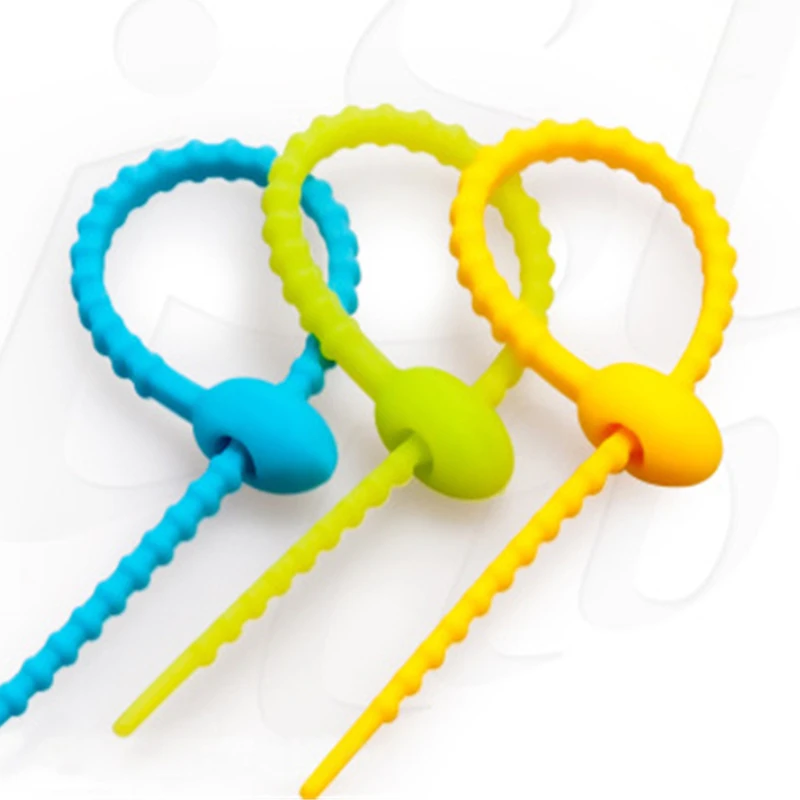 3 Pcs Bag Ties Silicone Cable Management Zip Tie Twist Seal Clip Bread