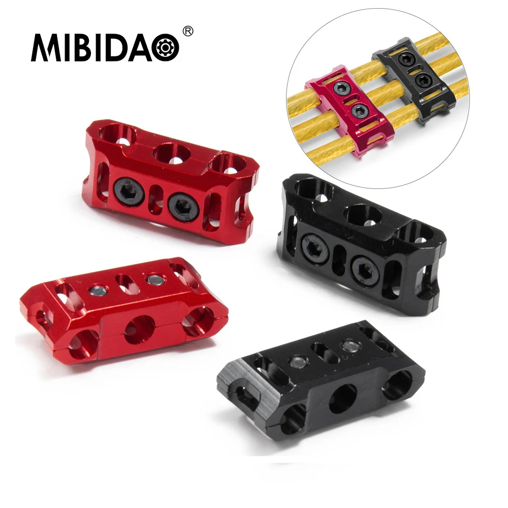MIBIDAO Aluminum Alloy ESC Motor Cable Manager Wire Fixed Clamp Buckle Prevent Tangled Line Clip Tool for RC Climbing Model Car