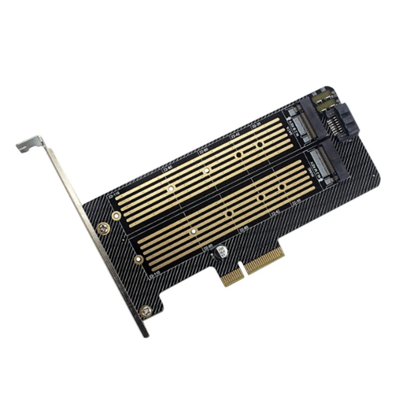 

Плата расширения M.2 Nvme NGFF SSD-PCIE SATA для двух дисков, поддерживает проводку Mkey Bkey