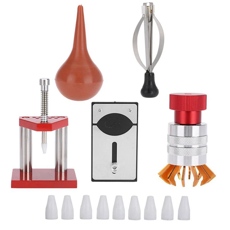 

5 Pieces Metal Watch Repair Set Kit Rubber Dusts Air Blower Watch Back Case Opener Hand Setting Tool For Watch Repair Tool Kit