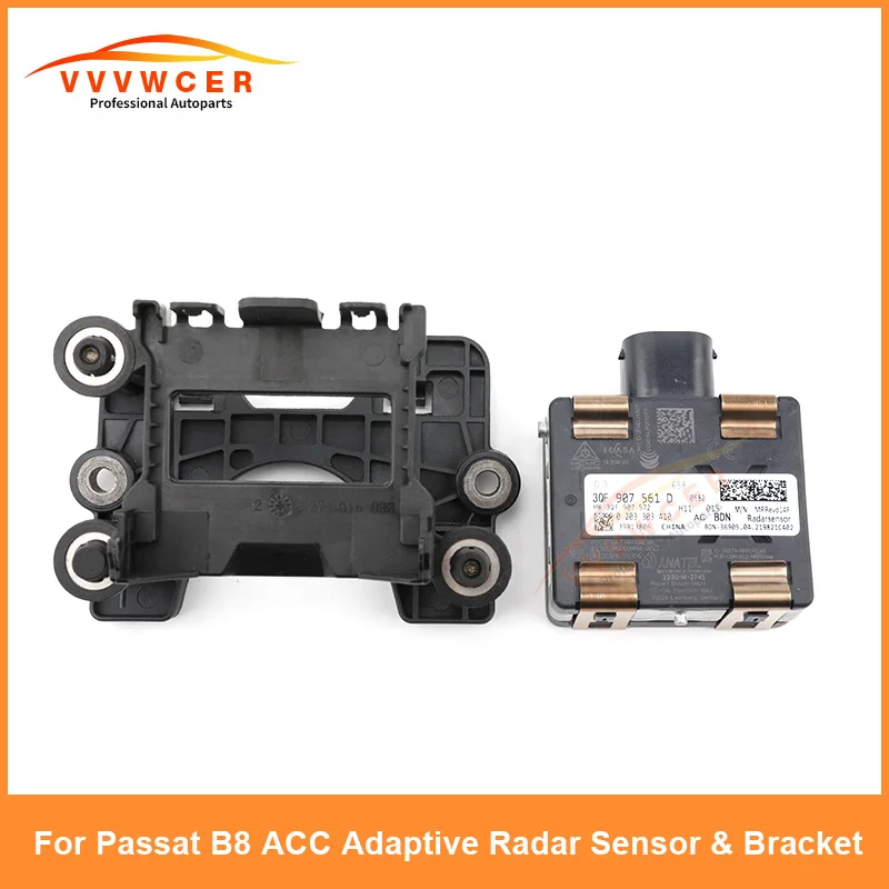 

For Volkswagen Passat B8 ACC Adaptive Cruise Control Radar Sensor 3QF 907 561 D And Bracket Holder 3Q0 907 704A