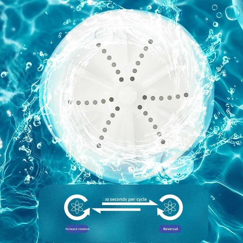 Small USB Washing Machine Portable Turbine Washer for Socks Underwear Dish Washing for Travel Business Trip Home