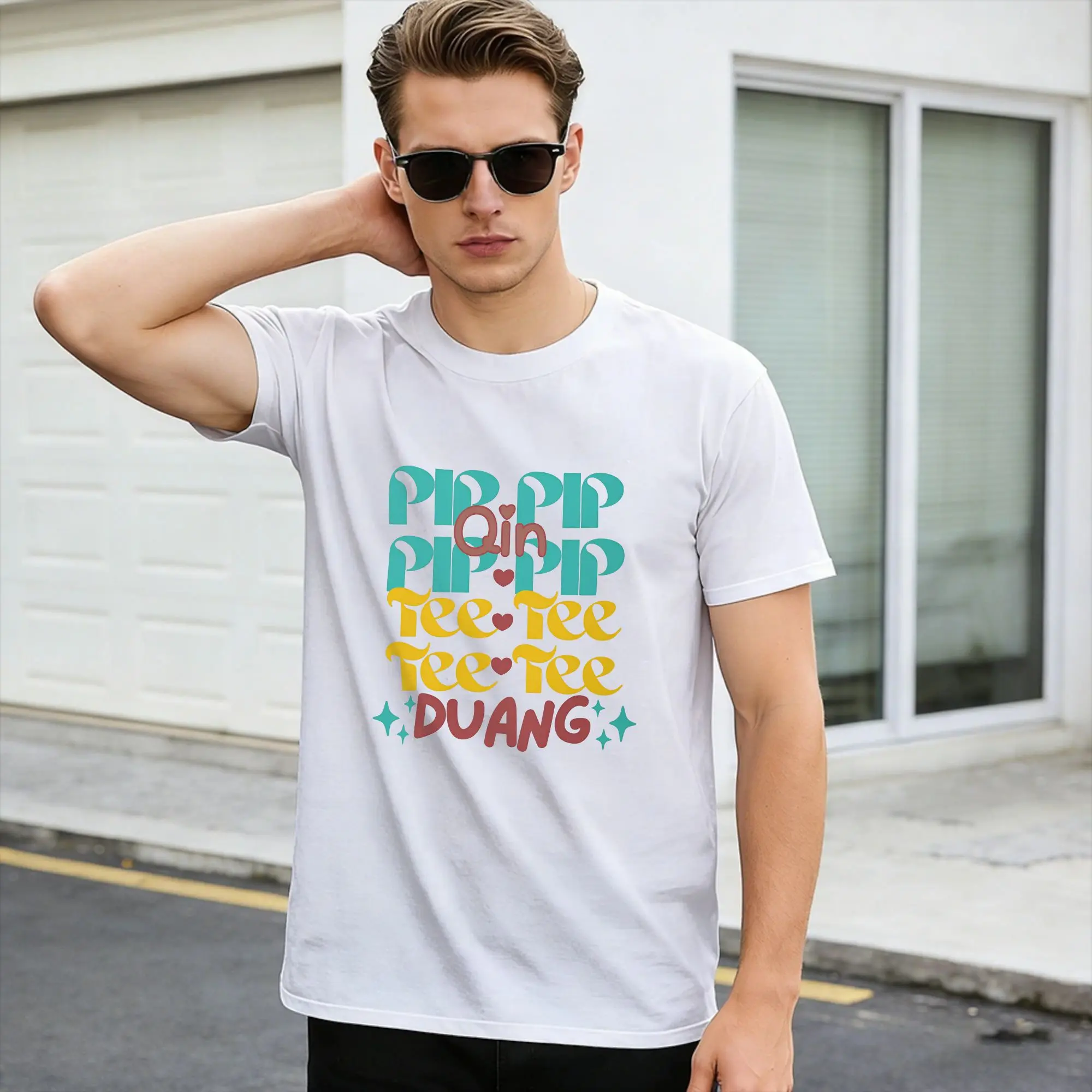 Paar-T-Shirt Thai BL Duang with You T-Shirts Harajuku Porteetee Sommer-T-Shirt Streetwear Reine Baumwolle Oberteile Geschenkidee
