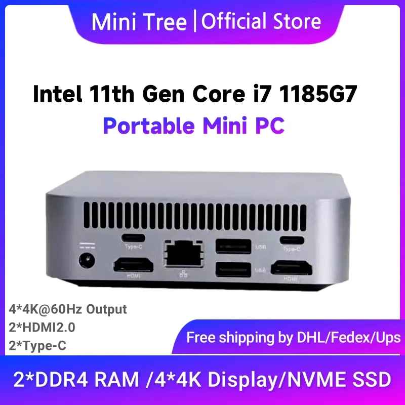 11Th NUC Mini Computer 1185G7 16GB DDR4 512GB NVME Windows10