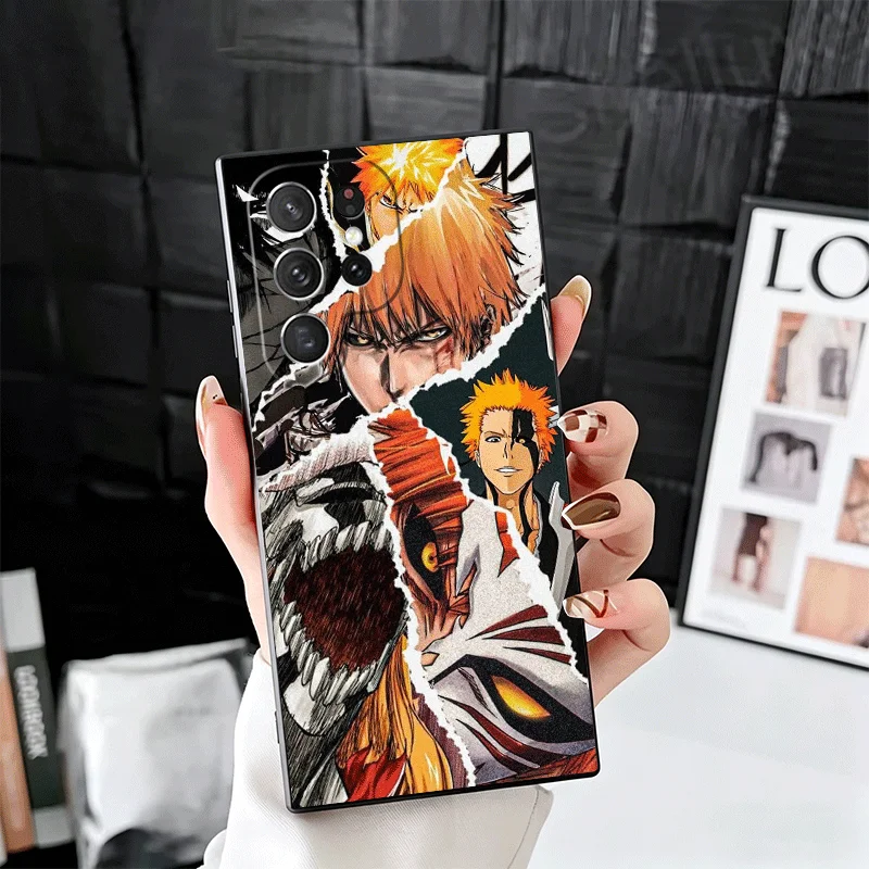 Bleach Kurosaki Ichigo Soft Black Phone Case Cover