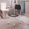 Raised Toilet Seat with Back Squat Toilet Stool for Toilet Bathroom Elderly 2